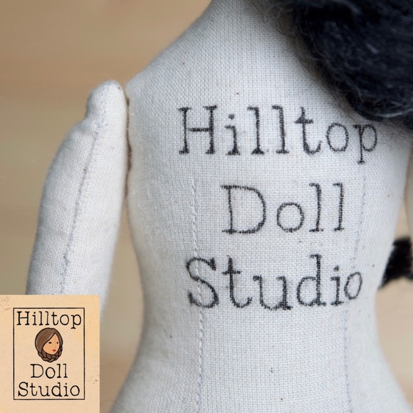 Fabric Doll "Willow" Handcrafted Textile Cloth Heirloom Primitive Doll - Picture 14 of 15